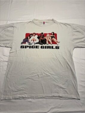 Authentic Vintage Spice Girls White “Couch Photo” Graphic T-Shirt
